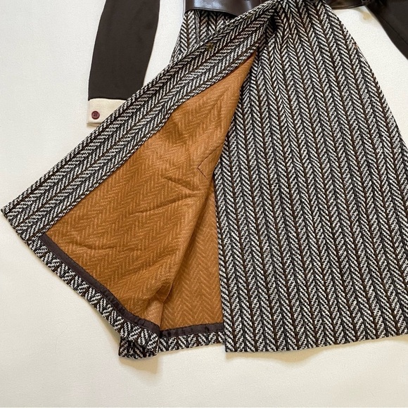 VTG Classic long sleeve brown button close long sleeve dress XS - Picture 7 of 16